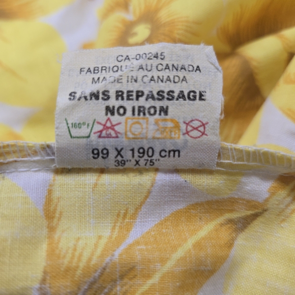 Vtg 70s Sheet Set, Flower Power, 1 Fitted & 1 Flat Sheet, Twin, Cotton/Poly - Picture 8 of 10